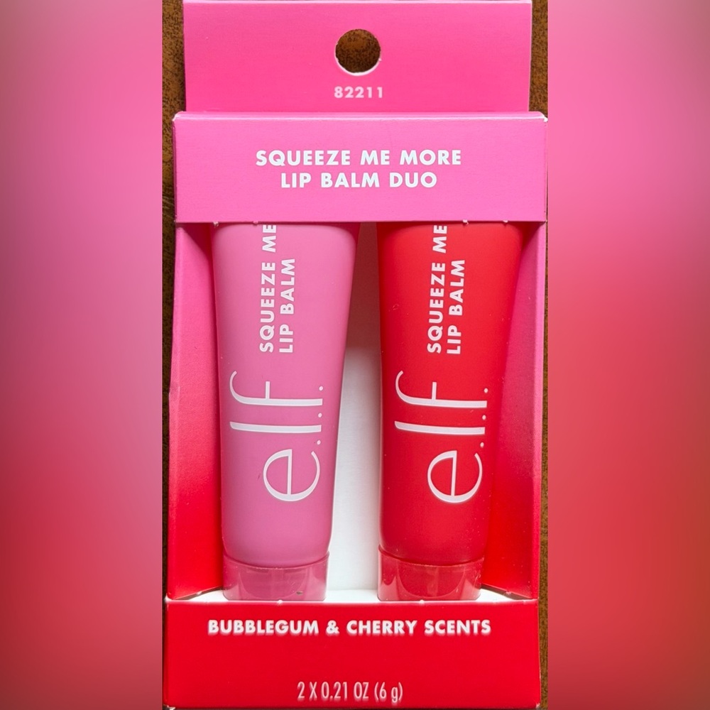 e.l.f. 2PC! Squeeze Me More Lip Balm Duo, Bubblegum💖/Cherry 🍒 BNIB! - Picture 11 of 16